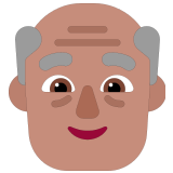 👴🏽 Old Man: Medium Skin Tone, Emoji by Microsoft