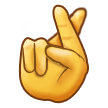 🤞 Hand Mit Gekreuzten Fingern Emoji von Samsung