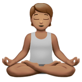 🧘🏽 Person in Lotus Position: Medium Skin Tone, Emoji by Apple
