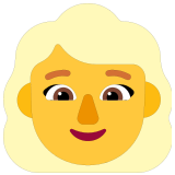 👱‍♀️ Блондинка, смайлик от Microsoft