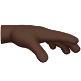 🫳🏿 Palm Down Hand: Dark Skin Tone, Emoji by Apple