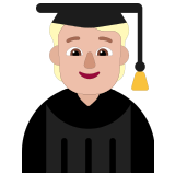 🧑🏼‍🎓 Étudiant (tous Genres) : Peau Moyennement Claire Emoji par Microsoft