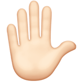 ✋🏻 Erhobene Hand: Helle Hautfarbe Emoji von Apple