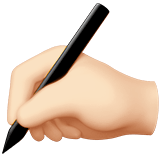 ✍🏻 Writing Hand: Light Skin Tone, Emoji by Apple