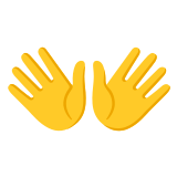 👐 Mains Ouvertes Emoji par Google