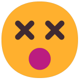 😵 Face with Crossed-Out Eyes, Emoji by Microsoft