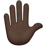 ✋🏿 Erhobene Hand: Dunkle Hautfarbe Emoji von Apple