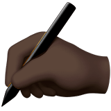 ✍🏿 Пишущая Рука: Очень Темный Тон Кожи, смайлик от Apple