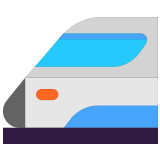 🚅 Hochgeschwindigkeitszug Emoji von Microsoft