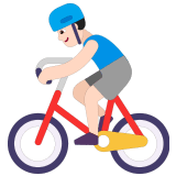🚴🏻‍♂️ Man Biking: Light Skin Tone, Emoji by Microsoft