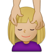💆🏼‍♀️ Woman Getting Massage: Medium-Light Skin Tone, Emoji by Samsung