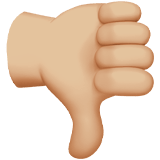 👎🏼 Daumen Runter: Mittelhelle Hautfarbe Emoji von Apple
