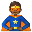 🦸🏾 Superhero: Medium-Dark Skin Tone, Emoji by Samsung