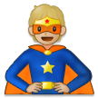 🦸🏼 Superheld(in): Mittelhelle Hautfarbe Emoji von Samsung