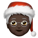 🧑🏿‍🎄 Weihnachtsperson: Dunkle Hautfarbe Emoji von Apple