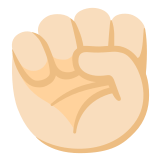 ✊🏻 Поднятый Кулак: Очень Светлый Тон Кожи, смайлик от Google