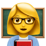 👩‍🏫 Lehrerin Emoji von Apple