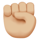 ✊🏼 Erhobene Faust: Mittelhelle Hautfarbe Emoji von Apple