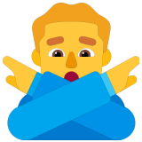 🙅‍♂️ Man Gesturing No, Emoji by Microsoft