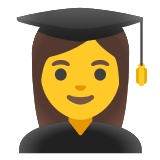 👩‍🎓 Studentin Emoji von Google