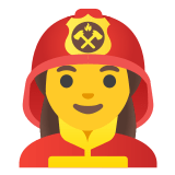👩‍🚒 Feuerwehrfrau Emoji von Google