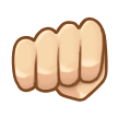 👊🏻 Geballte Faust: Helle Hautfarbe Emoji von Samsung