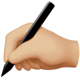 ✍🏼 Writing Hand: Medium-Light Skin Tone, Emoji by Apple