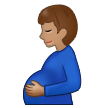 🫃🏽 Pregnant Man: Medium Skin Tone, Emoji by Samsung