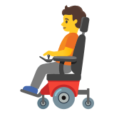 🧑‍🦼 Person in Motorisiertem Rollstuhl Emoji von Google