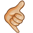 🤙🏼 Signe Appel Téléphonique Avec Les Doigts : Peau Moyennement Claire Emoji par Samsung