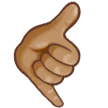 🤙🏽 Call Me Hand: Medium Skin Tone, Emoji by Samsung