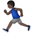 🏃🏿‍♂️ Man Running: Dark Skin Tone, Emoji by Samsung