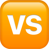 🆚 Schriftzug Vs in Orangem Quadrat Emoji von Apple