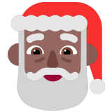 🎅🏾 Санта-Клаус: Темный Тон Кожи, смайлик от Microsoft