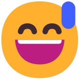 😅 Grinning Face with Sweat, Emoji by Microsoft