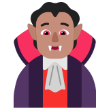 🧛🏽 Vampire: Medium Skin Tone, Emoji by Microsoft