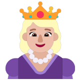 👸🏼 Princesse : Peau Moyennement Claire Emoji par Microsoft