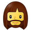 🧔‍♀️ Woman: Beard, Emoji by Samsung