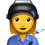 👩‍🏭 Fabrikarbeiterin Emoji von Apple
