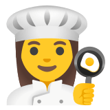 👩‍🍳 Köchin Emoji von Google