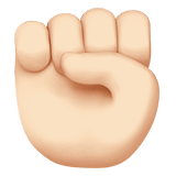 ✊🏻 Raised Fist: Light Skin Tone, Emoji by Apple