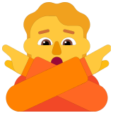 🙅 Person Gesturing No, Emoji by Microsoft