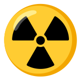 ☢️ Radioaktiv Emoji von Google