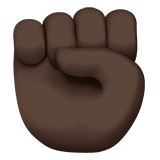 ✊🏿 Erhobene Faust: Dunkle Hautfarbe Emoji von Apple