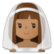 👰🏽‍♀️ Woman with Veil: Medium Skin Tone, Emoji by Samsung