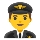 👨‍✈️ Мужчина-Пилот, смайлик от Google