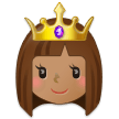 👸🏽 Princesse : Peau Légèrement Mate Emoji par Samsung