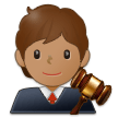 🧑🏽‍⚖️ Juge : Peau Légèrement Mate Emoji par Samsung