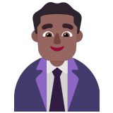 👨🏾‍💼 Büroangestellter: Mitteldunkle Hautfarbe Emoji von Microsoft