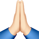 🙏🏻 Betende Hände: Helle Hautfarbe Emoji von Apple